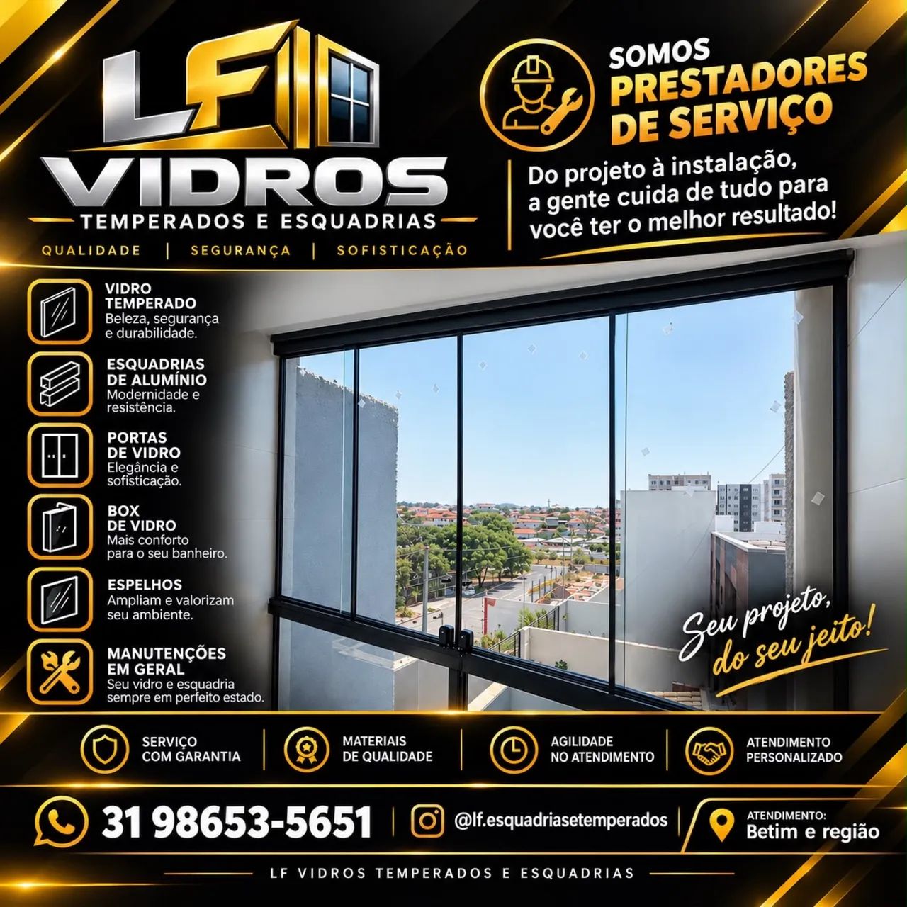 Vidros temperados e esquadrias de alumínio  - Foto 4