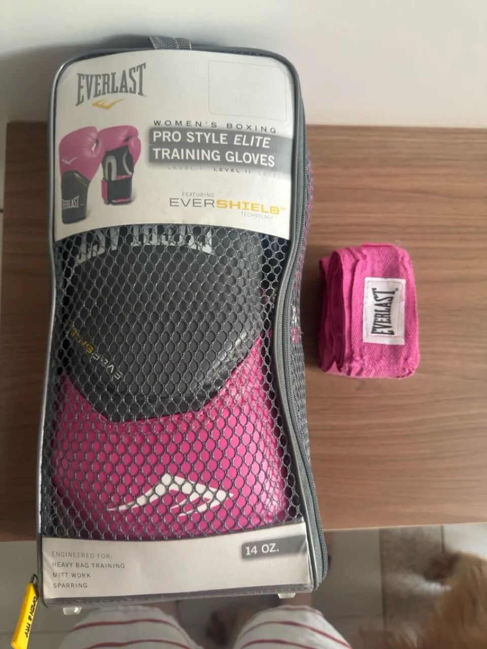Luva everlast 14oz rosa 