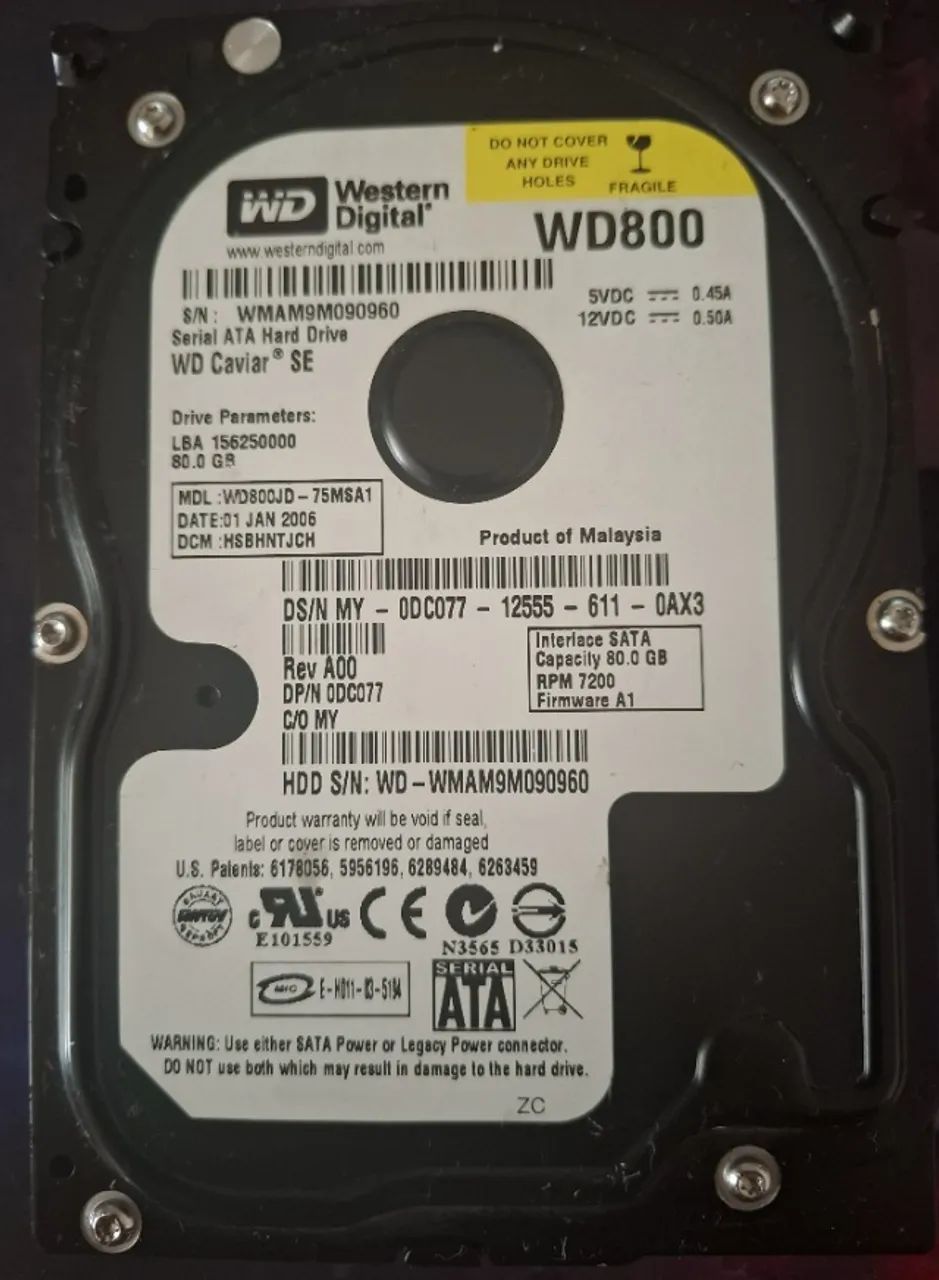 Western Digital Wd800 80gb
