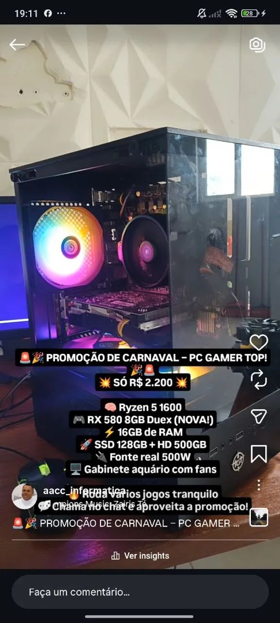 CPU GAMER Ryzen 5 1600