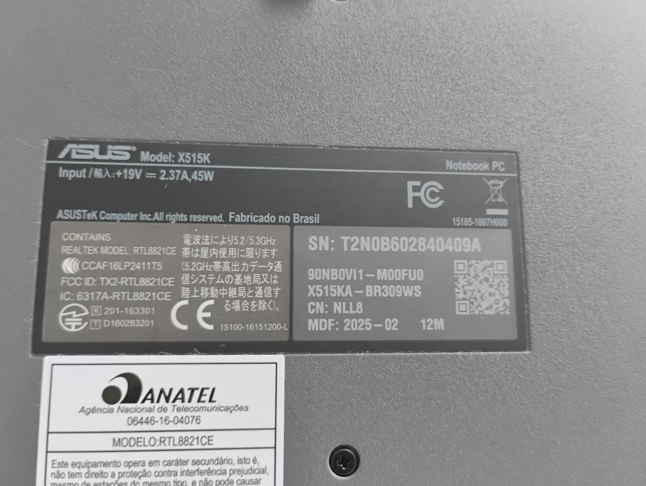 Notebook Asus