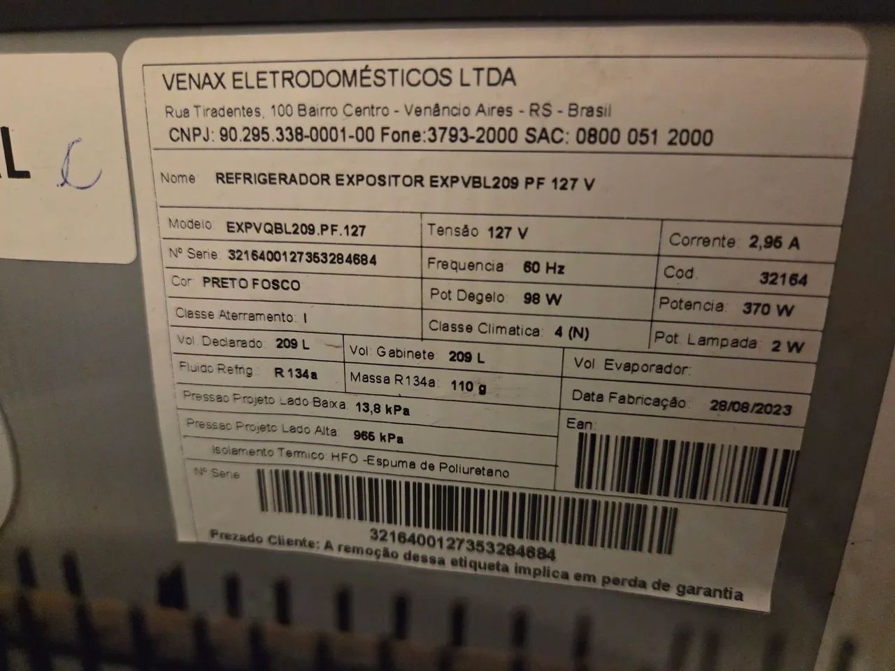 Cervejeira venax blue light 209 - Geladeiras e Freezers - Coração