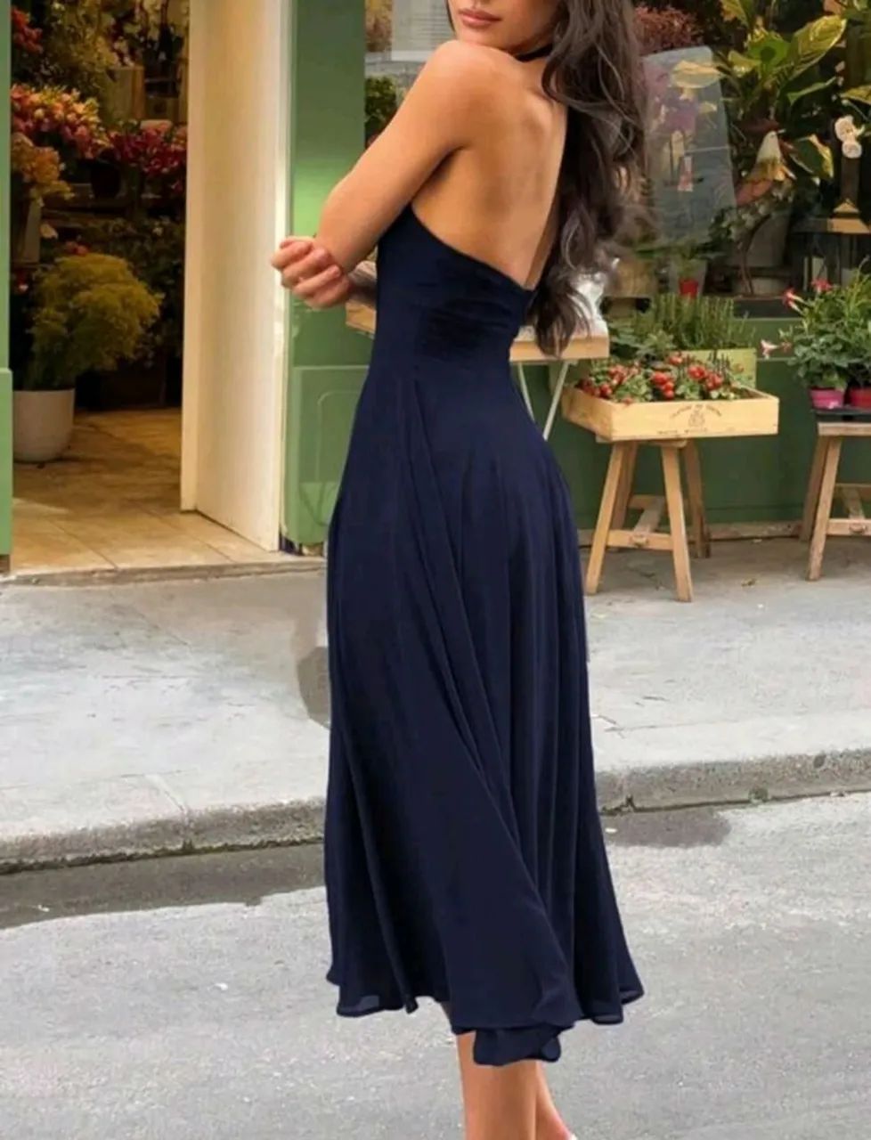 Vestido social azul marinho  - Foto 4