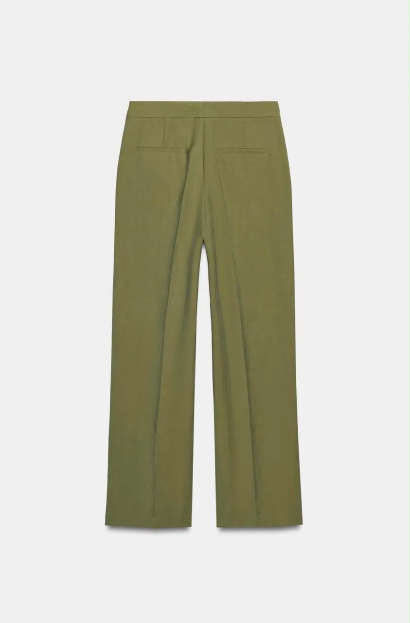 Calça Verde alfaiataria - Zara - Nova  - Foto 2