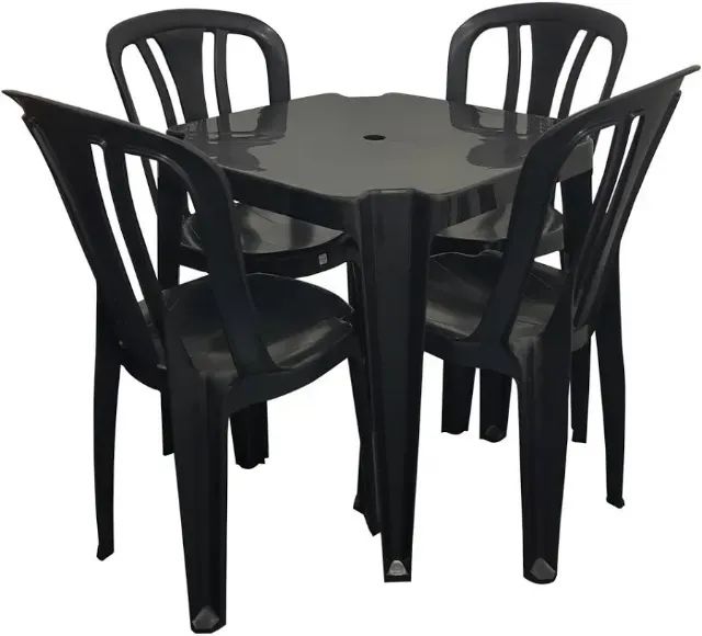 Jogo de Mesa com 4 Cadeiras Plásticas Bistrô 182 Kilos - Foto 3