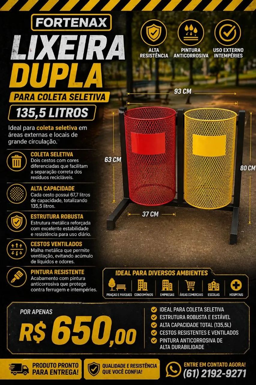 Lixeira Dupla