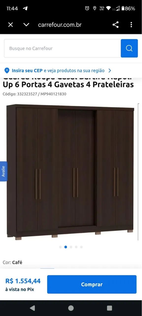 GUARDA ROUPA BARTIRA CASAL - Foto 2