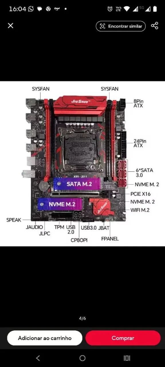 Kit placa mãe JS + Processador XEON 2682 V4 - Foto 3