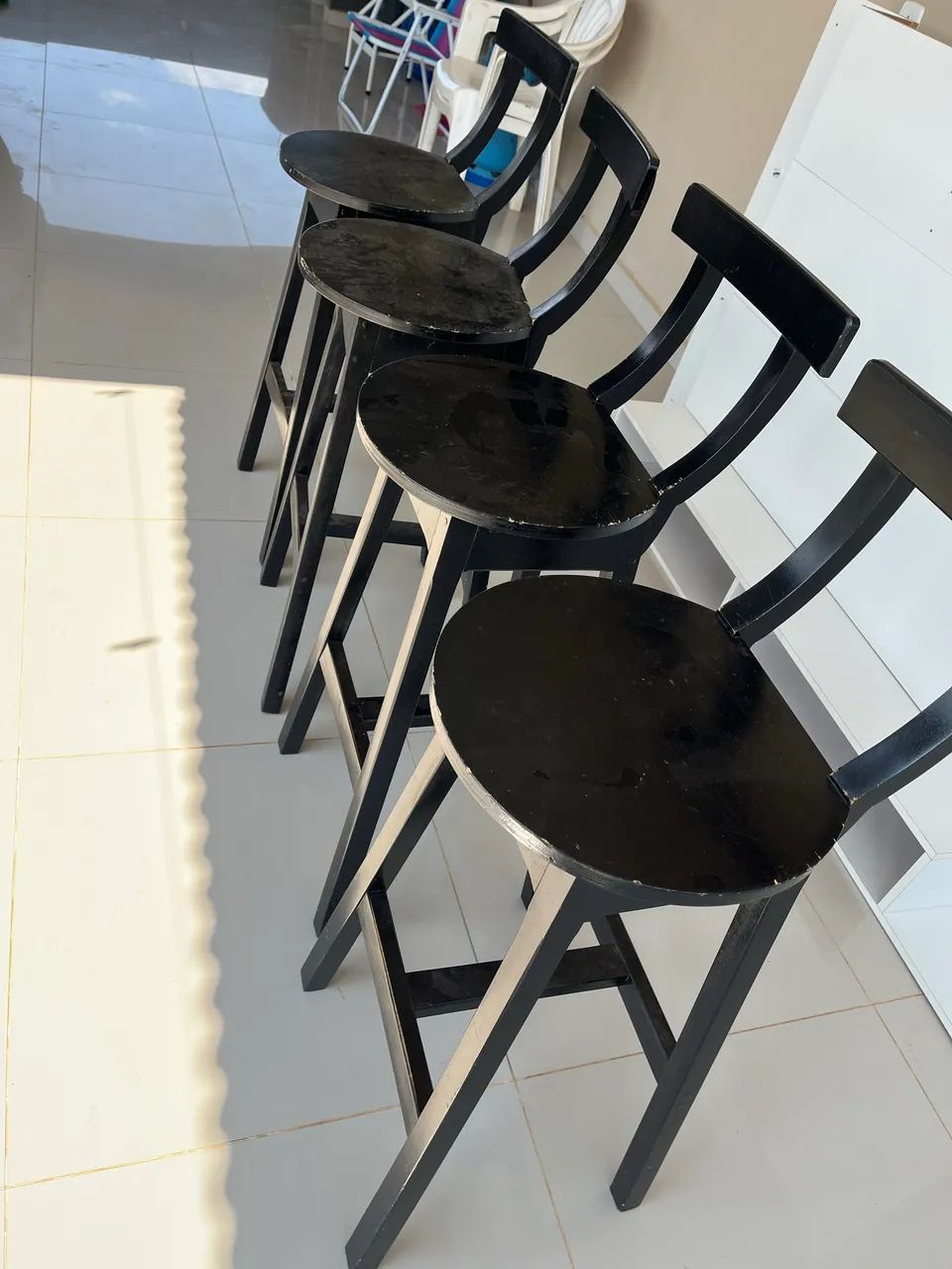 Banquetas de madeira  - Foto 2