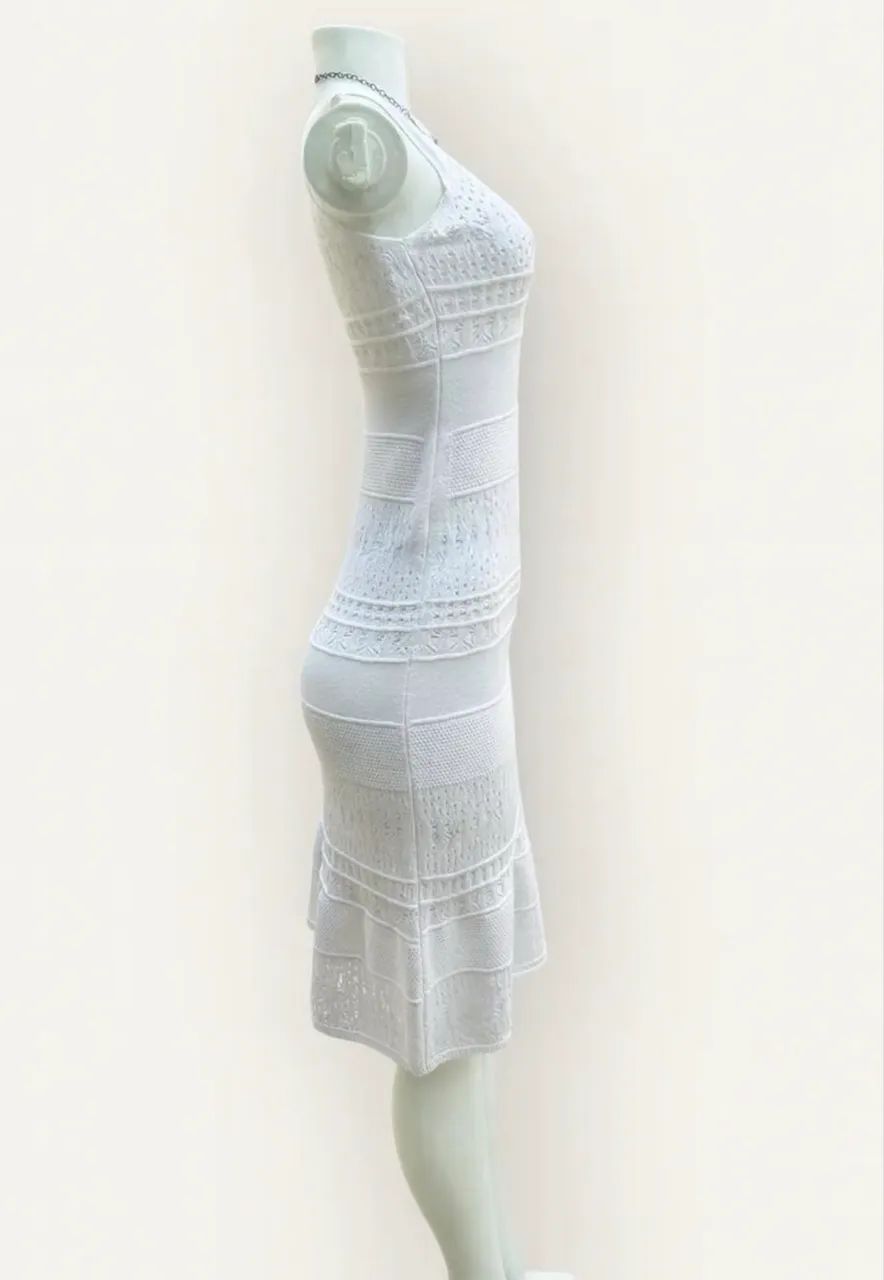 VESTIDO CROCHÊ BRANCO - ELEGANTE - Foto 2