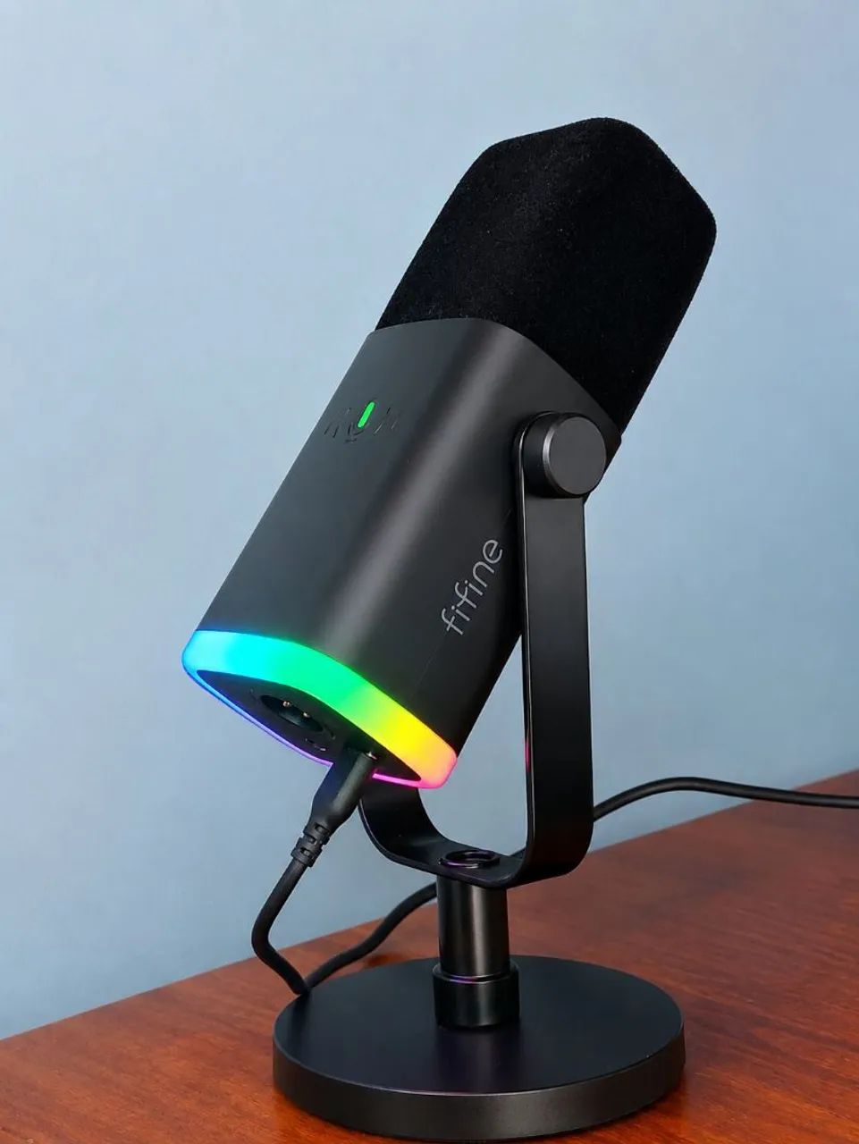 Microfone Gamer Fifine AM8 RGB USB/XLR | Qualidade Profissional