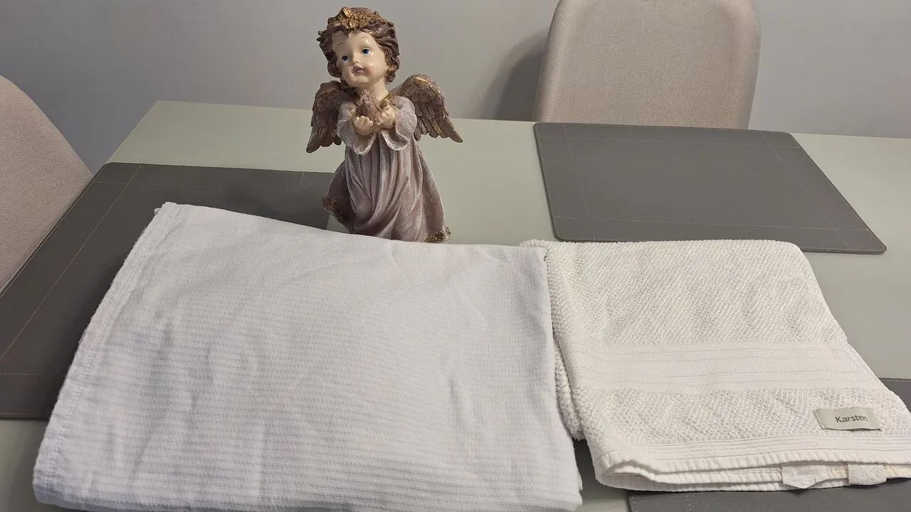 Lençol Cama e toalha Branca 