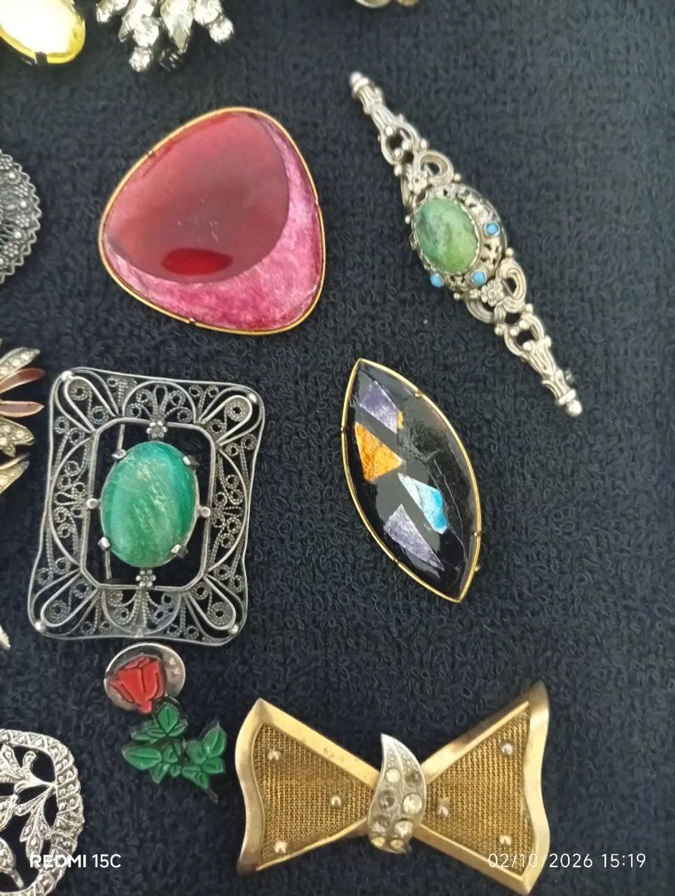 Lote com 10 Broches Vintage Modelos Variados - Foto 3
