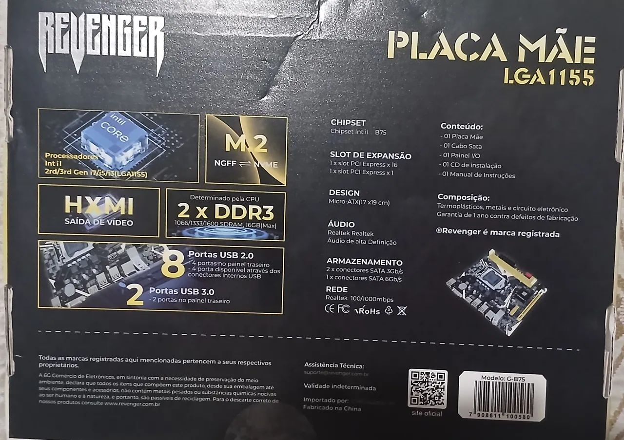 Placa mãe Revenger B75 1155 - Foto 4