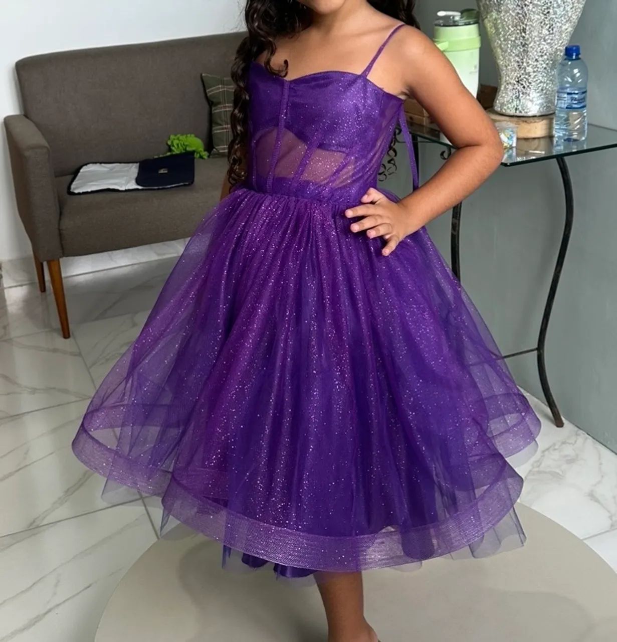 Vestido de Baile esporte fino para festa 6 anos