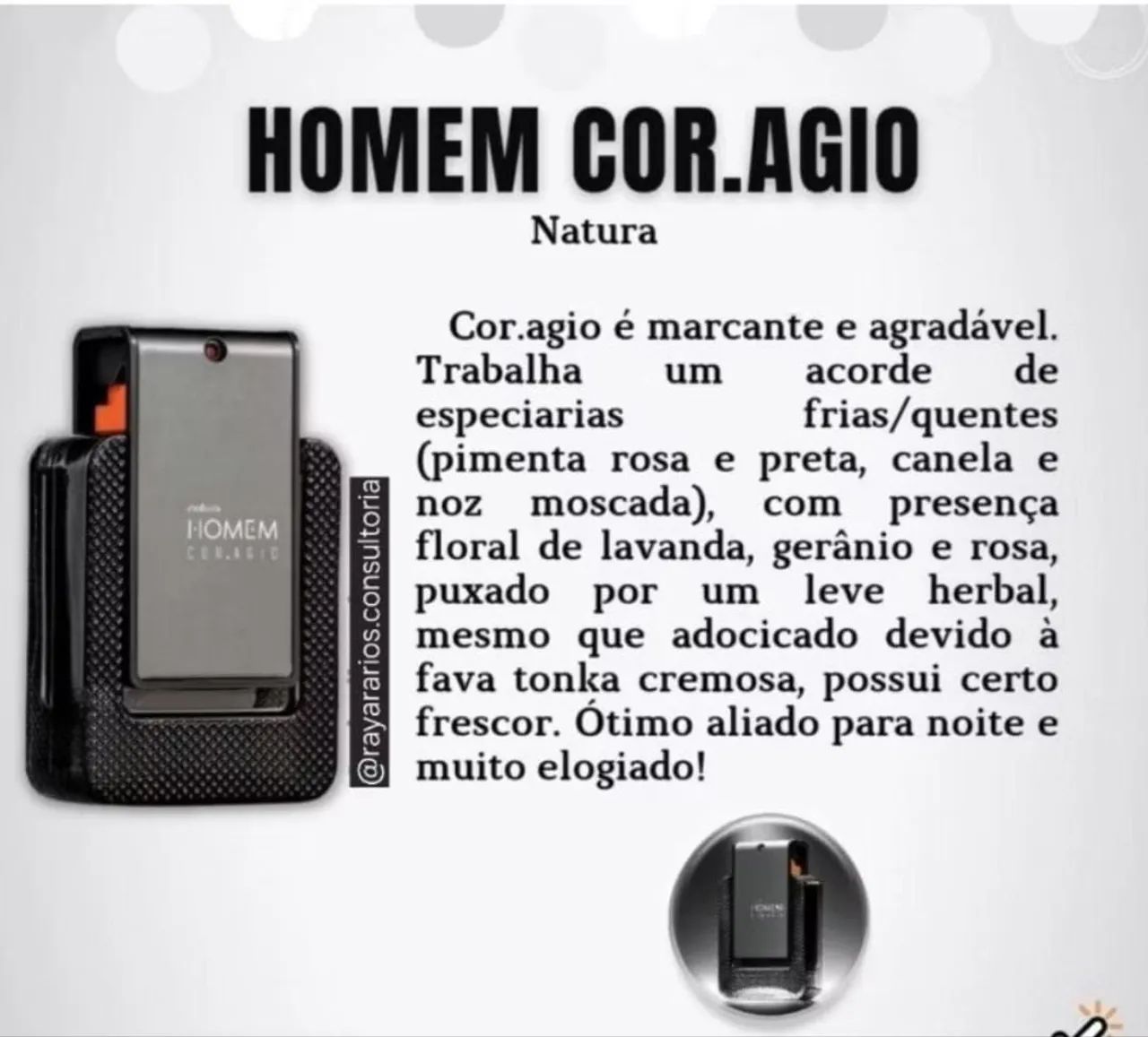 Perfume Natura Homem Coragio 100ml