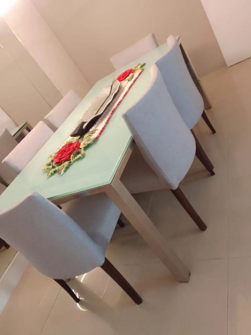 Mesa Jantar Inox com 6 cadeiras.  - Foto 5