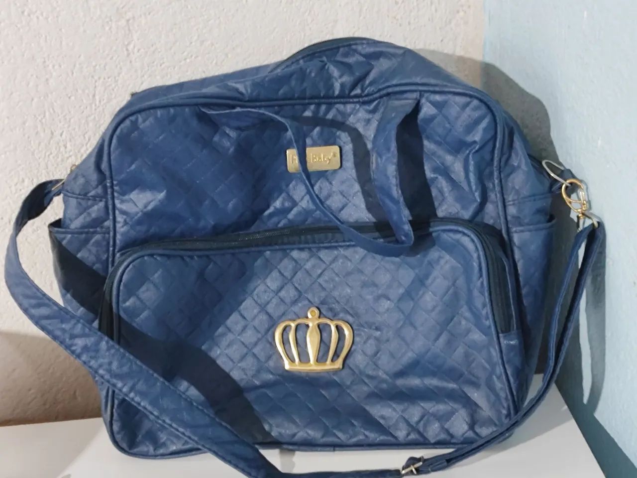 Kit Bolsa Maternidade Completo Azul Usado - Foto 2