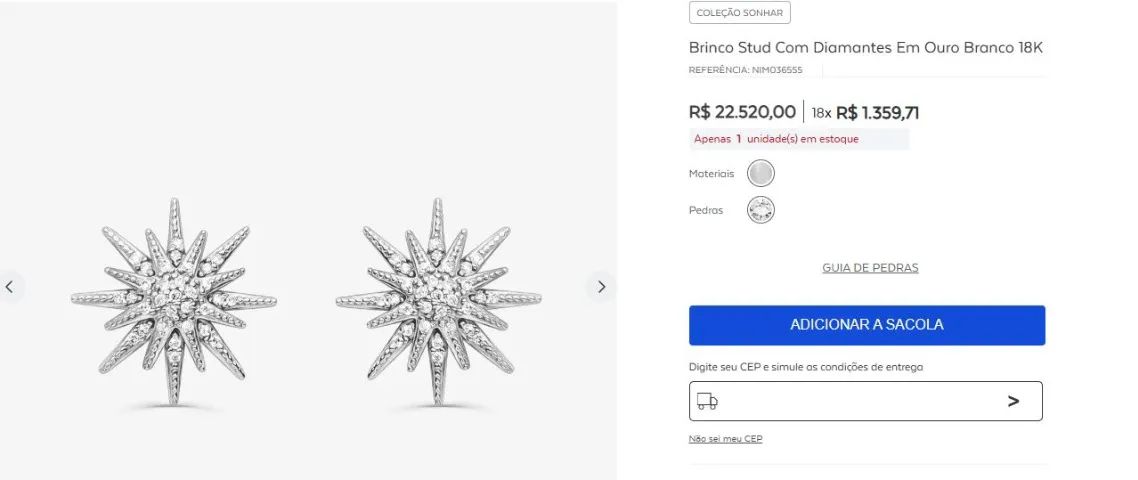 Conjunto anel e brincos grife Monte Carlo - Ouro e Diamantes, Lindos! - Foto 4