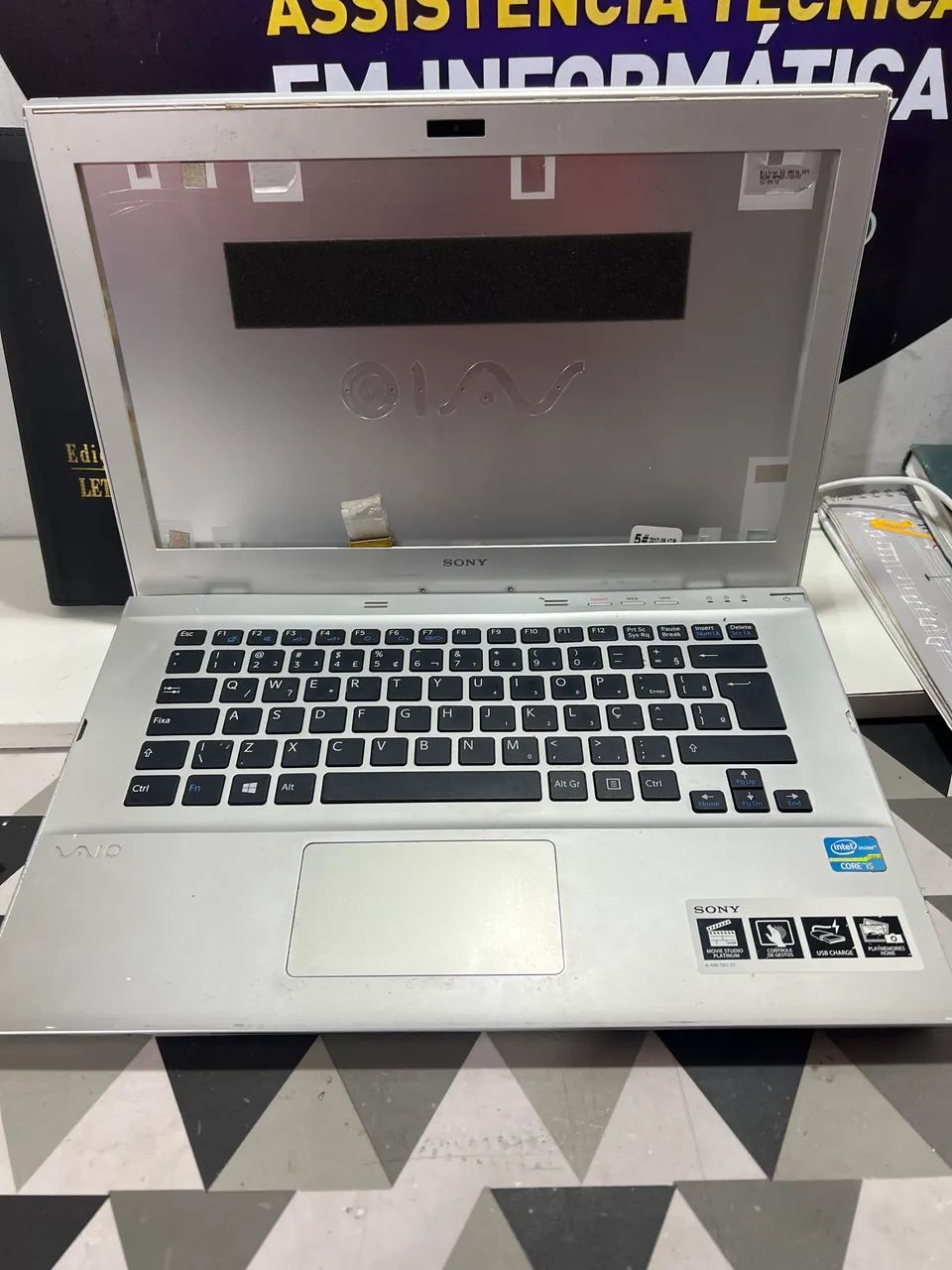 Carcaça com placa mãe Notebook Sony vaio SVT141A11X