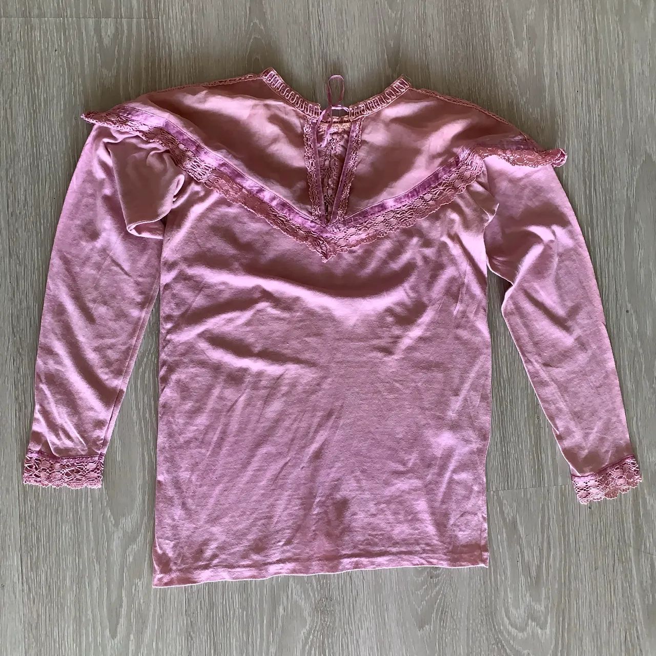 Blusa Malha Manga Rendada - Foto 2