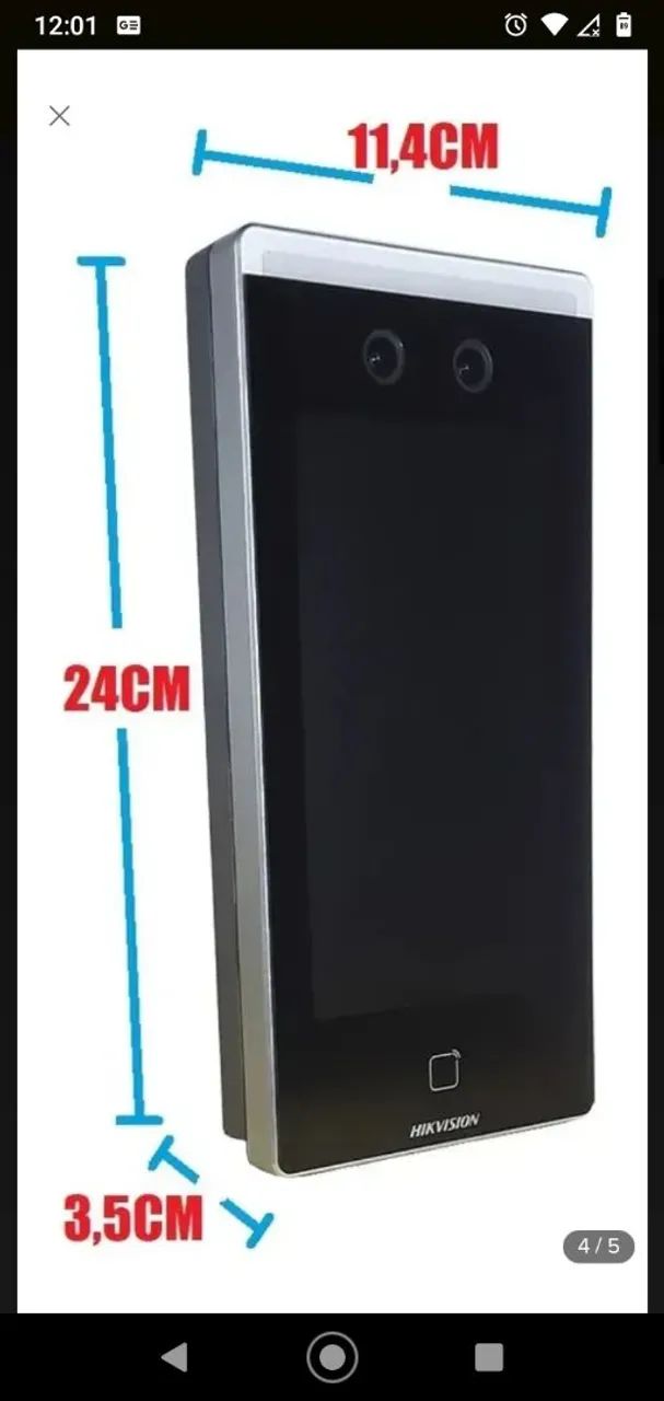 Terminal de reconhecimento fácil hikvision modelo DS-K1T671M-L  - Foto 4