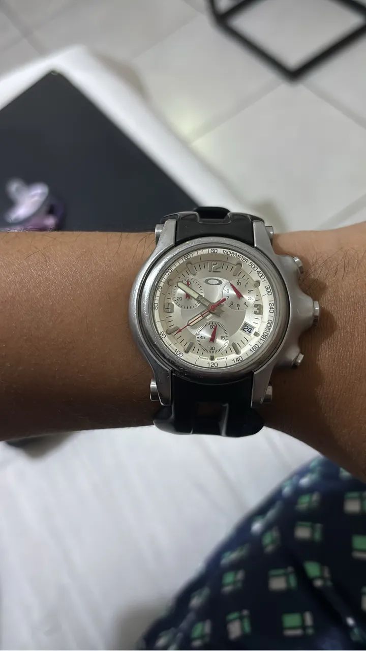  Oakley Holeshot 6-Hand White Dial - Foto 4
