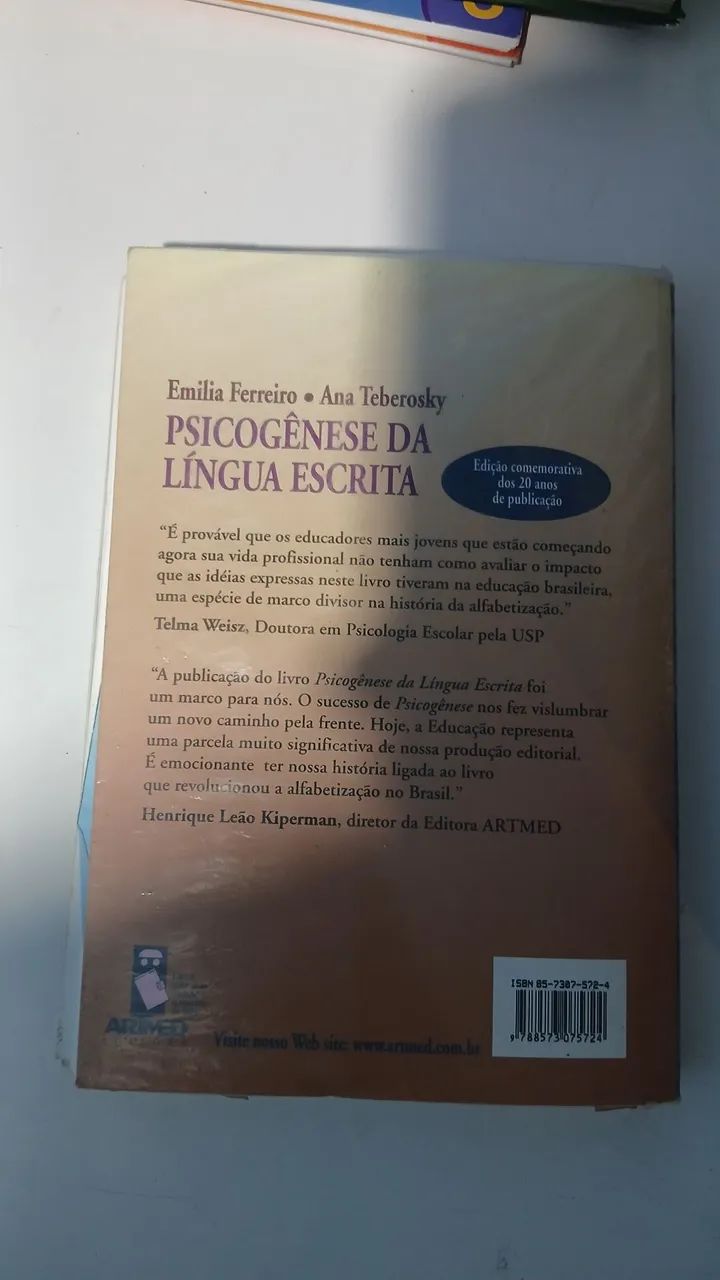 Livro Psicogênese Da Língua Escrita - Emilia Ferreiro (Artmed) - Livros ...