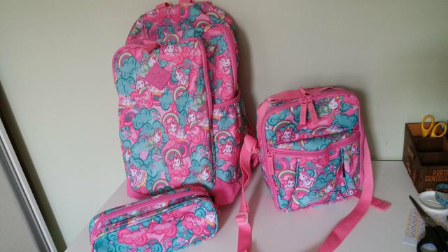 Kit Mochila escola unicórnio