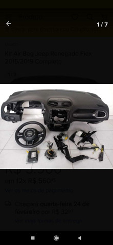 Kit airbag jeep renegade 2015 até 2018 