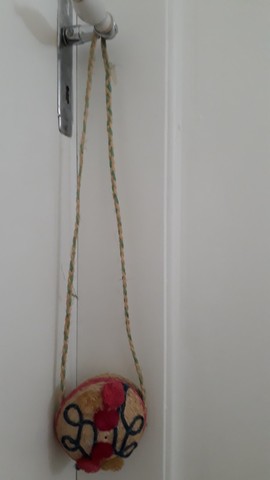 Bolsinha Artesanal Em Corda Sisal Decorada - Foto 4