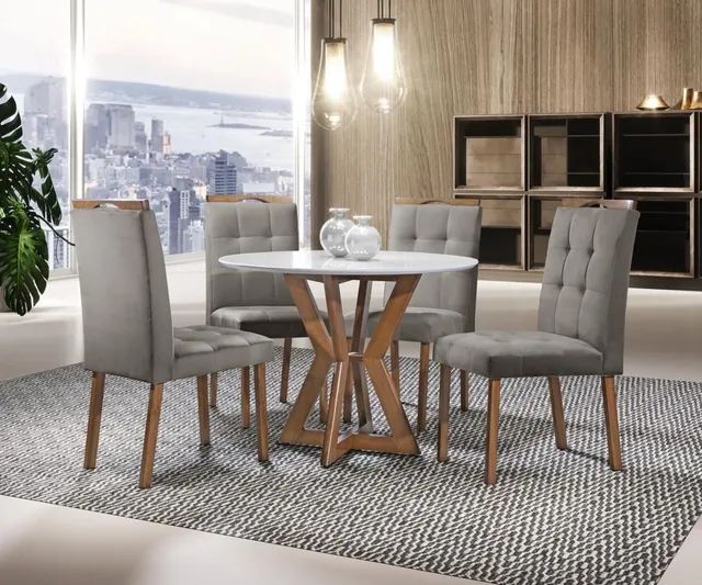 Conjunto de mesa ibiza com 4 cadeiras.. pr467m - Foto 2