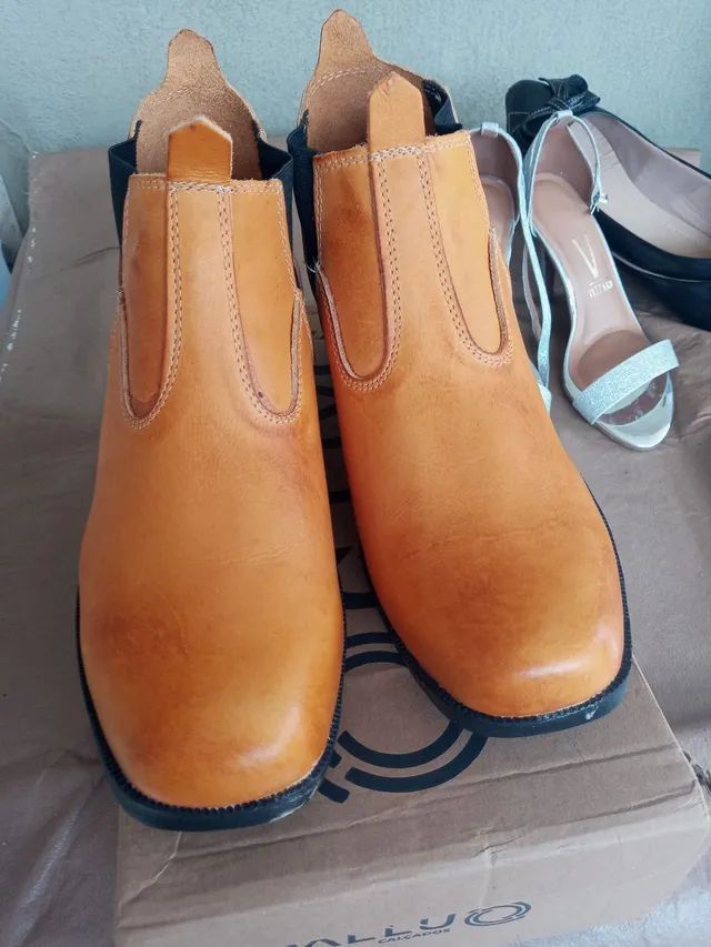 Bota botina de couro 42 - Foto 3