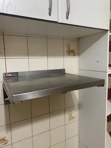 Prateleira em aço escovado 40x50