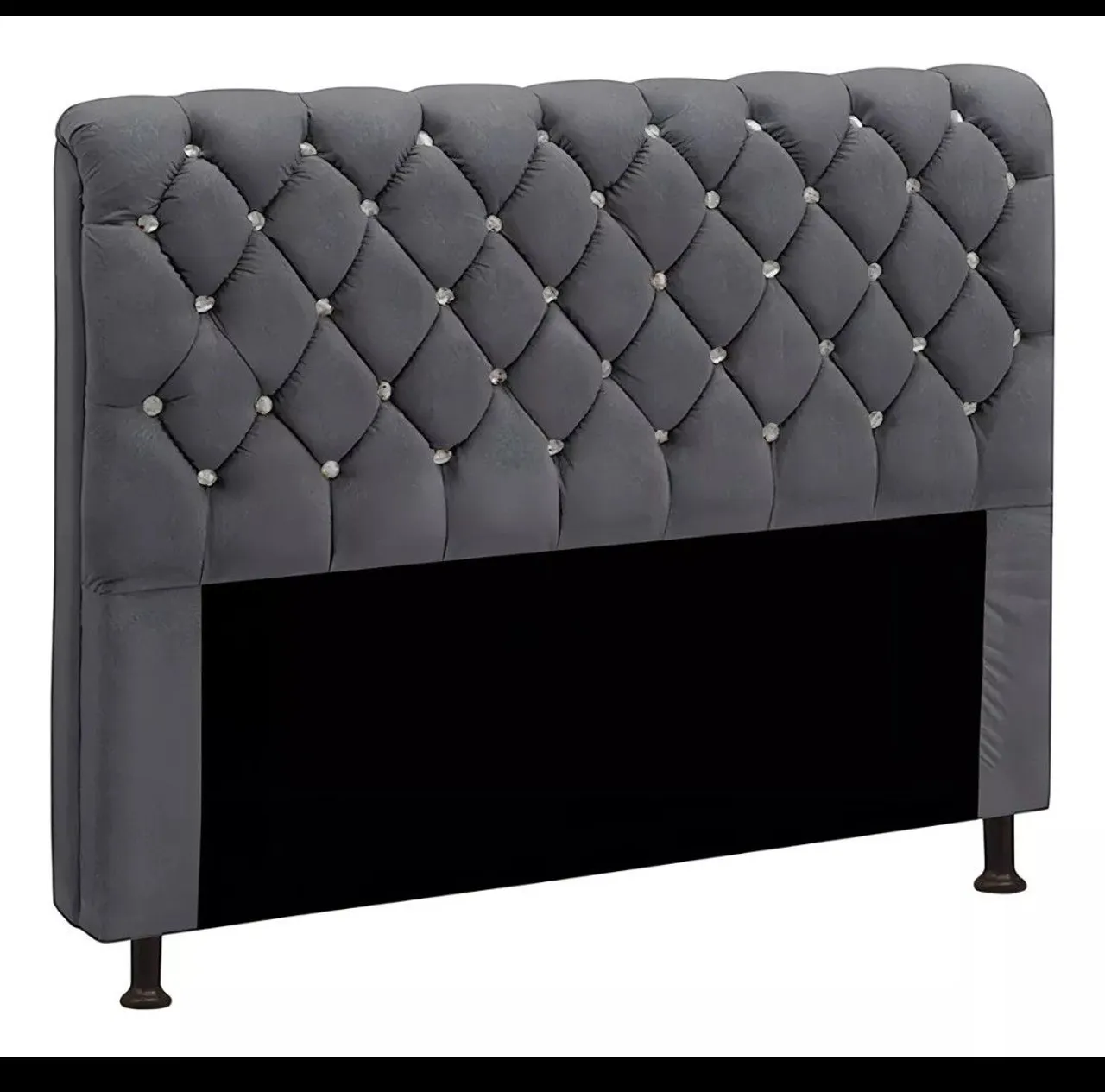 Cabeceira de Cama Queen Luxo Cinza