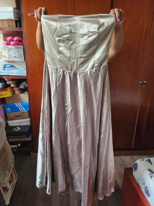 Vestido de cetim de festa  - Foto 2