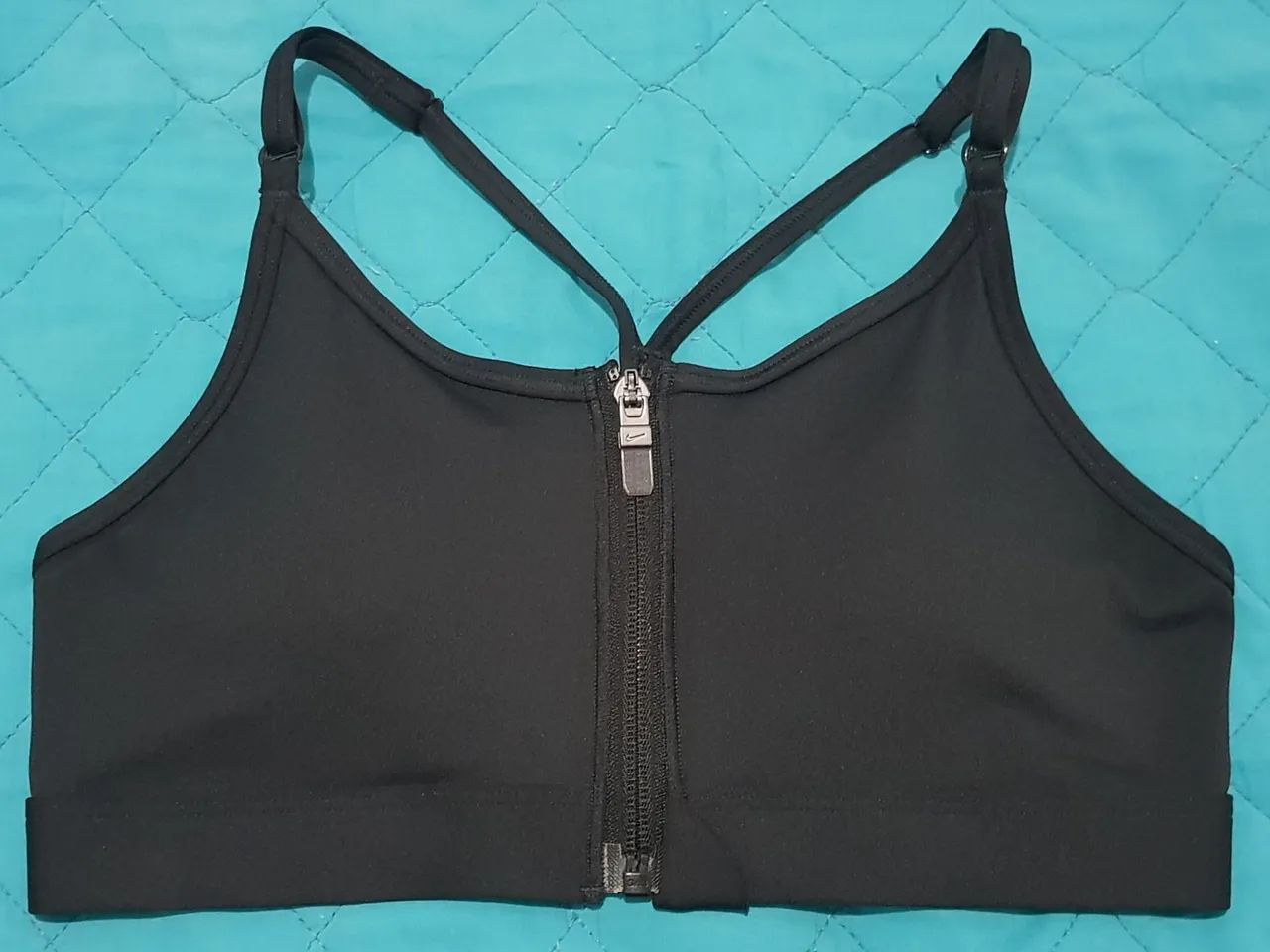 Top Nike Dri Fit Indy Zip front feminino 