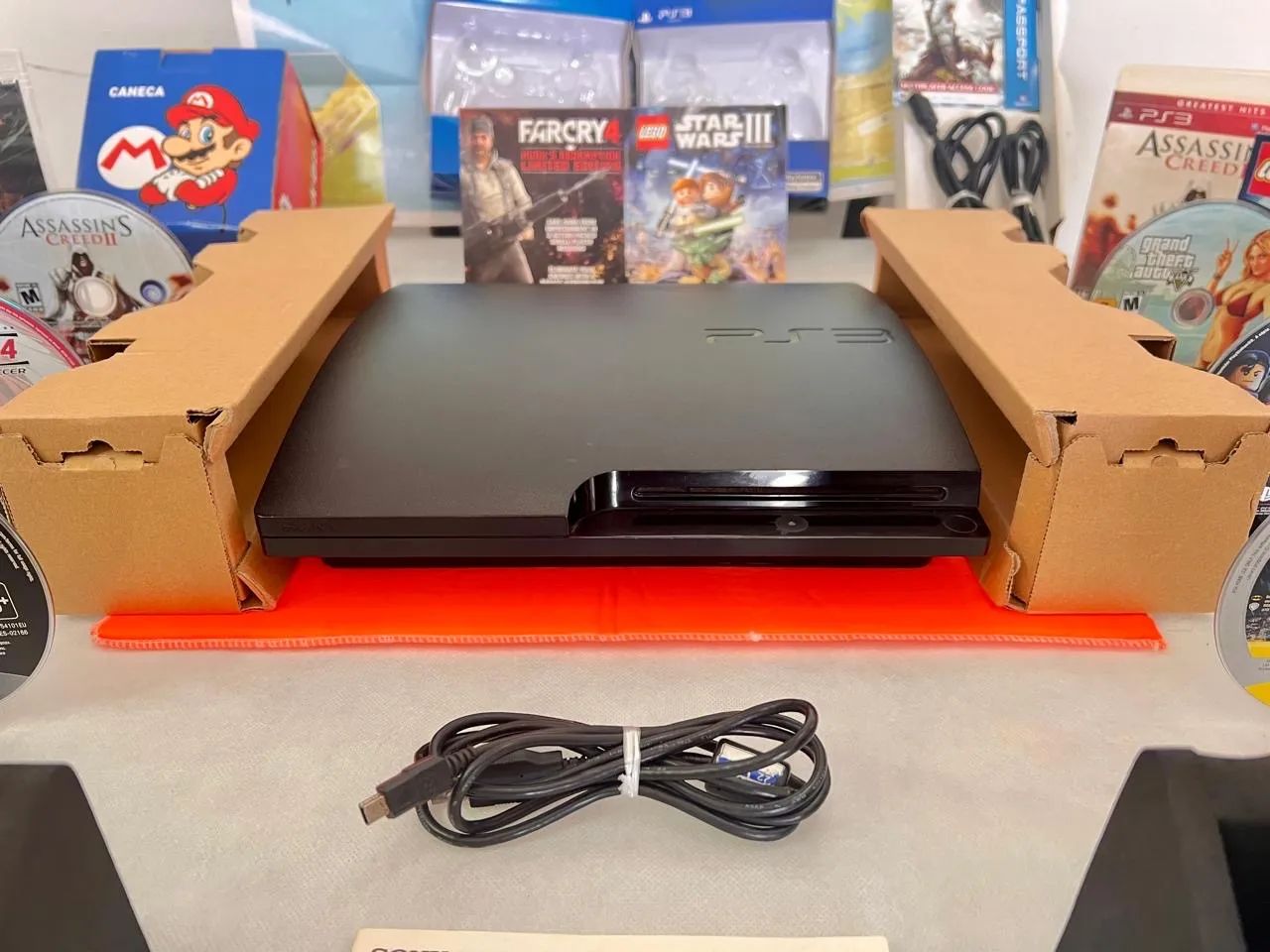 PlayStation 3 Desbloqueado + 2 controles sem fio + jogos + parcelo em até 12x  - Foto 4