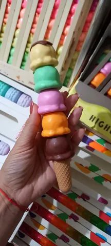 Marca Texto Fofos Kawaii - Sorvete, ursinho, macarron, coração  - Foto 4