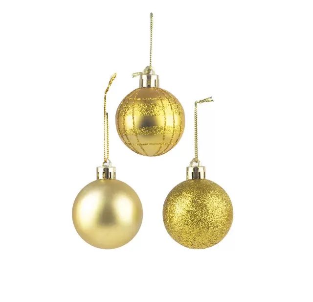 Bolas De Natal Dourada Cristal Art Christmas  Nº7 Zc429