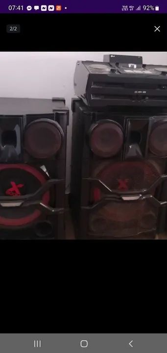 Som potente com alto falantes de LED - Foto 2