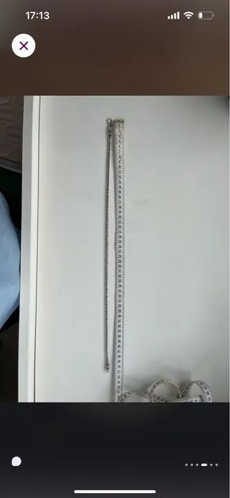 Colar prata bali 51 cm 4 mm novo - Foto 5