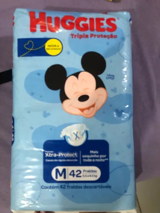 Fraldas Huggies Tripla Proteção M42 - Pacote com 42 unidades