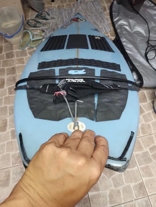 Prancha de surf Cyclone Cobere 6.4 triquilha fixas completa - Foto 3
