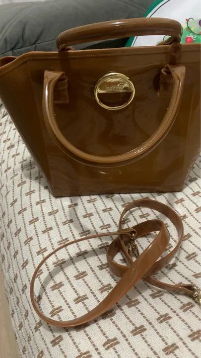Bolsa de Ombro Marrom, MELISSA ORIGINAL 