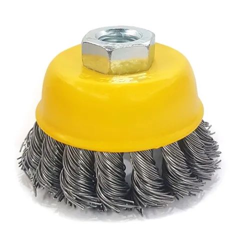 Escova De Aco Carbono Copo Torcido 2,5" - 64 Mm Rosca M14 - Foto 2