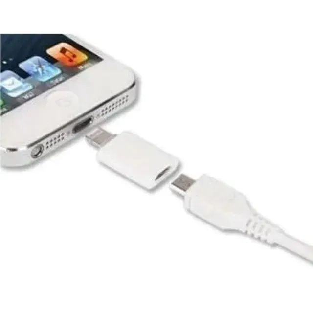 0Adaptador Micro Usb V8 Para Lightning iphone Cor Enviada Aleatoriamente - Foto 2
