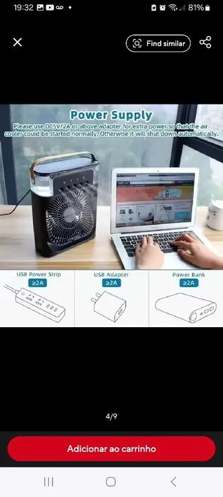 Ventilador e umidificador individual - Foto 4