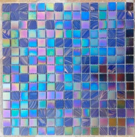 Pastilhas Azul Royal Dark 2 x 2cm  - 1 placa = 225 pastilhas