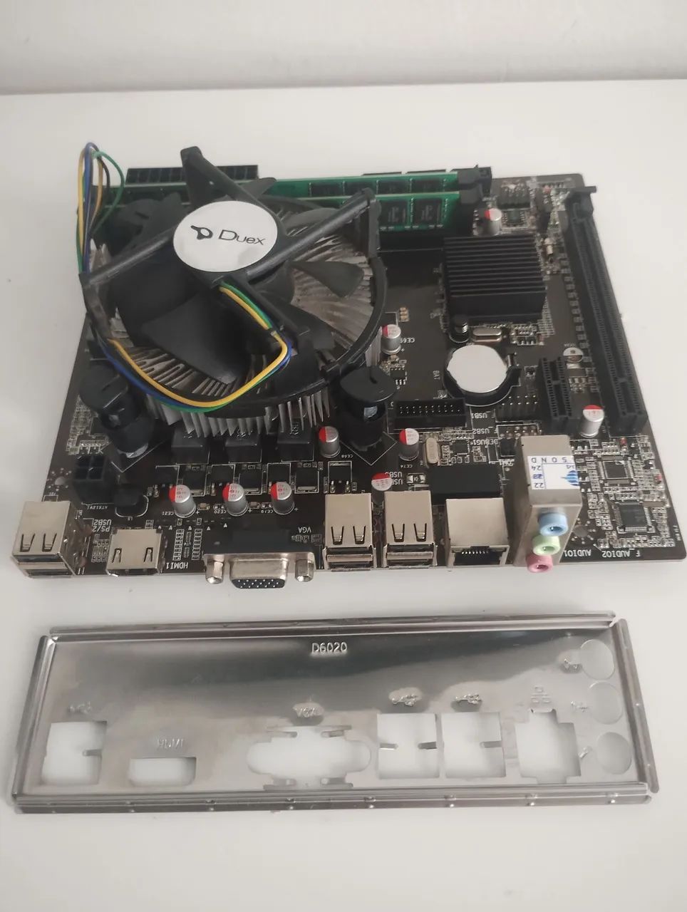 Kit placa mãe com processador e memória e HD de 500gb 